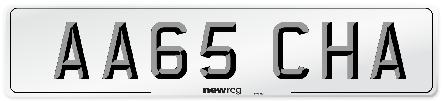 AA65 CHA Number Plate from New Reg